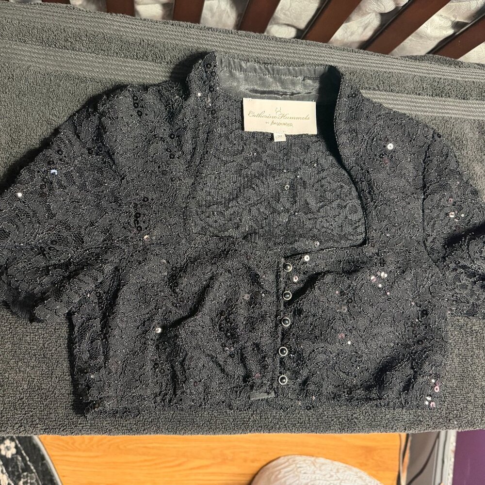 Lace Crop Top with Sequins